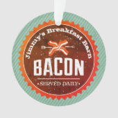 Aangepaste naam kerstversiering bij ontbijt ornament (voorkant)