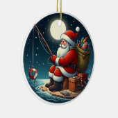 Aangepaste naam kerstvissen keramisch ornament (Rechts)