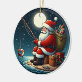 Aangepaste naam kerstvissen keramisch ornament (Links)