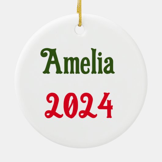 Aangepaste naam kerstvissen keramisch ornament (Achterkant)