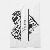 Aangepaste Naam Keuken Handdoeken Gift (Verticaal)