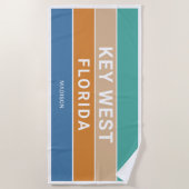 Aangepaste naam Key West Florida / JOUW TEKST Strandlaken (Voorkant)