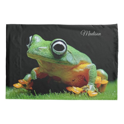 Aangepaste naam kikker kussensloop (Achterkant)