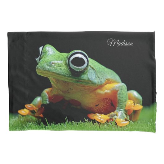 Aangepaste naam kikker kussensloop (Voorkant)