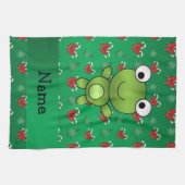 Aangepaste naam kikkergroene snoepbogen theedoek (Horizontaal)