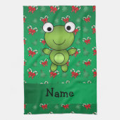 Aangepaste naam kikkergroene snoepbogen theedoek (Verticaal)