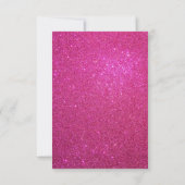 Aangepaste naam kikkerroze glitter kaart (Achterkant)