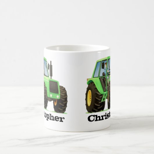 Aangepaste naam Kind Groene Boerderij Tractor Koffiemok (Center)