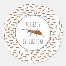 Aangepaste naam kind op jaardag in ants Patroon