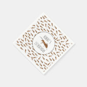 Aangepaste naam kind op jaardag in ants Patroon Servet (Hoek)