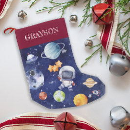 aangepaste naam Kinder Astronaut Galaxy Space Kleine Kerstsok