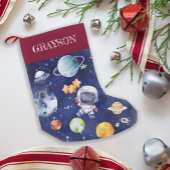 aangepaste naam Kinder Astronaut Galaxy Space Kleine Kerstsok