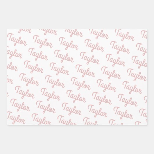 Aangepaste naam Kinder Gift Inpakpapier Vel (Voorkant 3)