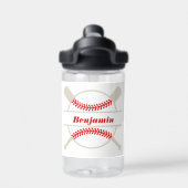 Aangepaste naam Kinder honkbal sportschool Waterfles (Achterkant)