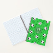 Aangepaste naam kinder voetbal groen notitieboek (Binnen)