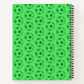 Aangepaste naam kinder voetbal groen notitieboek (Achterkant)