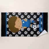 Aangepaste naam Kinder Voetbal Strandlaken (Voorkant)