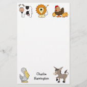 Aangepaste naam kinderen briefpapier (Voorkant)