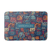 Aangepaste naam Kinderen Monster Pattern Badmat (Voorkant)