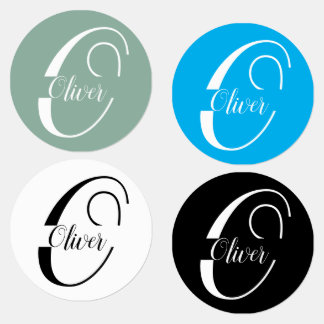 Aangepaste naam kinderkleding initialen monogram labels