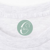 Aangepaste naam kinderkleding initialen monogram labels (Aangebracht)