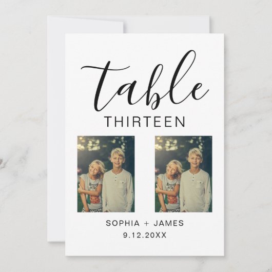 Aangepaste naam Kindertijd Foto's Tafel Nummer Kaart (Voorkant)