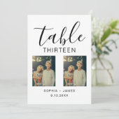 Aangepaste naam Kindertijd Foto's Tafel Nummer Kaart (Staand voorkant)