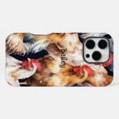 Aangepaste Naam Kippen Haan Rooster Eieren iPhone Hoesje (Achterkant horizontaal)