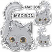 Aangepaste naam Kittens stickers (Voorkant)