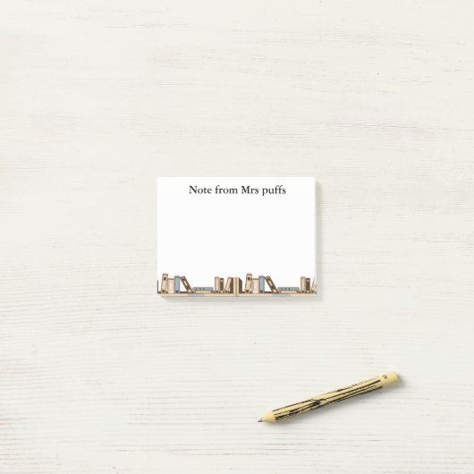 Aangepaste naam klas milieueducatiegeschenk post-it® notes (Op bureau)