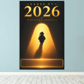 Aangepaste naam Klas van 2026 Afstudeercanvas Canvas Afdruk (Insitu (Houten vloer))