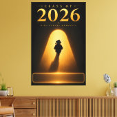 Aangepaste naam Klas van 2026 Afstudeercanvas Canvas Afdruk (Insitu (Woonkamer))