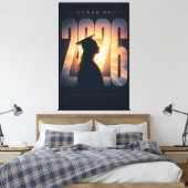 Aangepaste naam Klas van 2026 Afstudeerkunst Canvas Afdruk (Insitu (Slaapkamer))