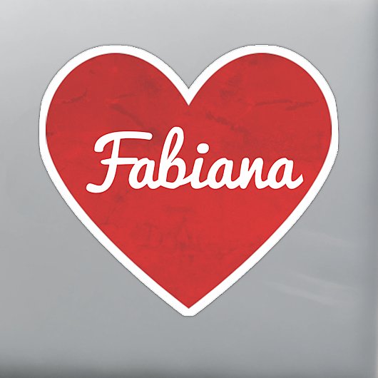 Aangepaste naam Klassiek Rode I Love You Hart Sticker