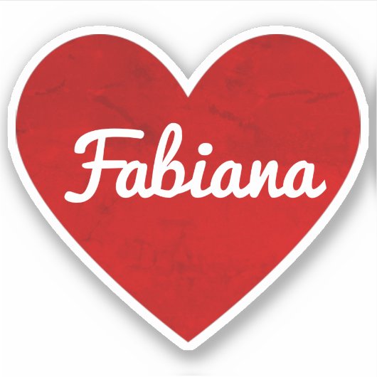 Aangepaste naam Klassiek Rood Ik Hou Van Jou Hart  Sticker (Voorkant)