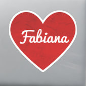 Aangepaste naam Klassiek Rood Ik Hou Van Jou Hart  Sticker