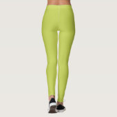 Aangepaste naam Klassieke Appelgroen Zwart Fun Mon Leggings (Achterkant)
