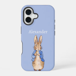 Aangepaste naam klassieke konijn iPhone 16 hoesje