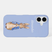 Aangepaste naam klassieke konijn iPhone 16 hoesje (Achterkant horizontaal)