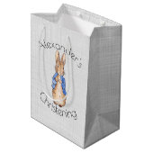 Aangepaste naam Klassieke konijn konijn Medium Cadeauzakje (Achterkant Gekanteld)
