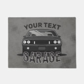 Aangepaste naam Klassieke muskus Auto Garage Retro Deurmat (Voorkant)