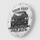 Aangepaste naam Klassieke muskus Auto Garage Retro Grote Klok (Hoek)