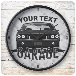Aangepaste naam Klassieke muskus Auto Garage Retro Grote Klok