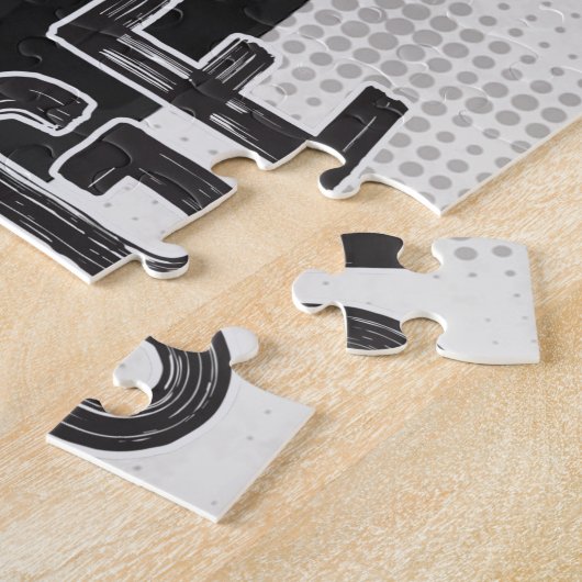 Aangepaste naam Klassieke muskus Auto Garage Retro Legpuzzel (Zijkant)