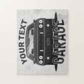 Aangepaste naam Klassieke muskus Auto Garage Retro Legpuzzel (Verticaal)