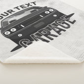 Aangepaste naam Klassieke muskus Auto Garage Retro Sherpa Deken (3/4)