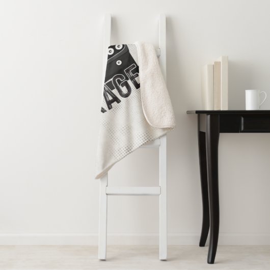 Aangepaste naam Klassieke muskus Auto Garage Retro Sherpa Deken (In situ)