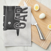 Aangepaste naam Klassieke muskus Auto Garage Retro Theedoek (Quarter Fold)