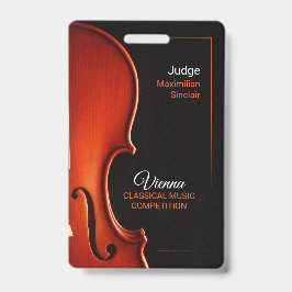 Aangepaste Naam Klassieke Muziek Wedstrijd EventBa Badge