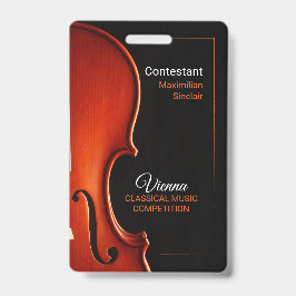 Aangepaste naam Klassieke Muziekuitvoering Eveneme Badge